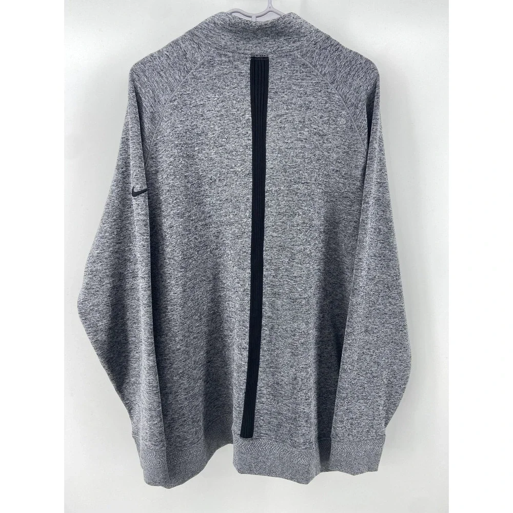 Nike Pullover Mens XL Gray Players 1/4 Zip Golf Vented Knit Train Running Active